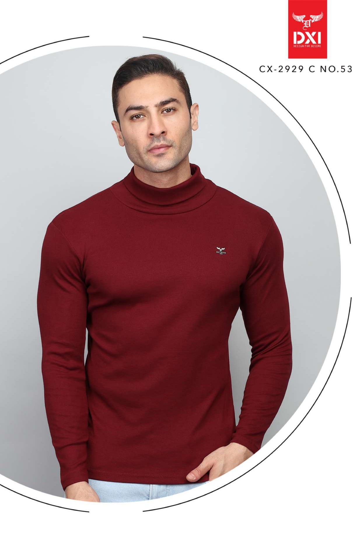 H Neck Full Sleeve T-Shirt (CX-2929)